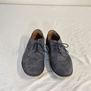 Clarks Men's Blue Suede Lace-Up Oxfords